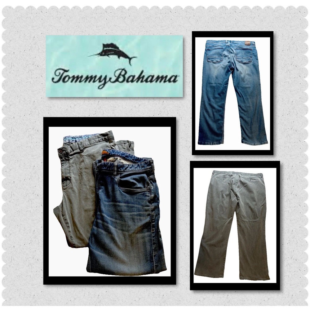 Tommy Bahama (Lot Of 2) 1 Jeans‎ & 1 Casual Pant Men's Sz 40x27 (Tag 40x30) EUC